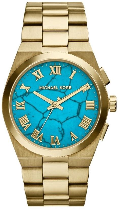 michael kors turquoise face watch.